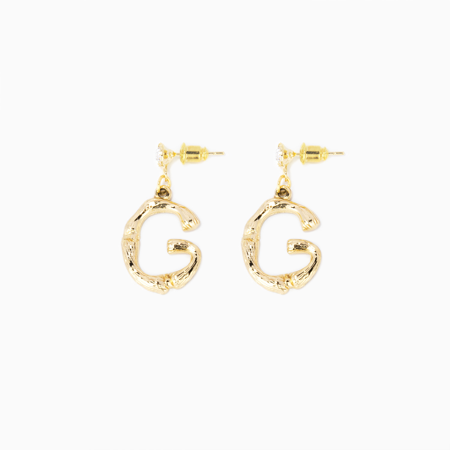 Stylish Letter G Shape Gold Earrings | ZEELOOL Canada1