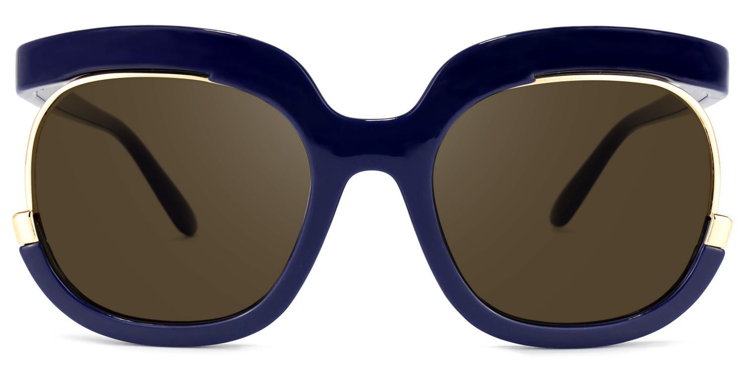 Darice Round Dark-Blue Sunglasses | ZEELOOL Canada0
