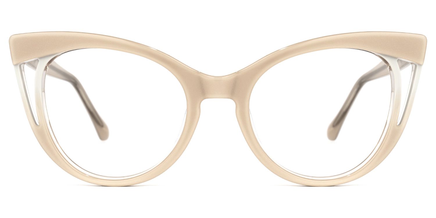 Jenetta Color Jeanetta Cateye Beige Glasses | ZEELOOL Canada