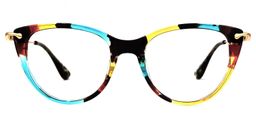 Clement Cat Eye Floral Glasses0