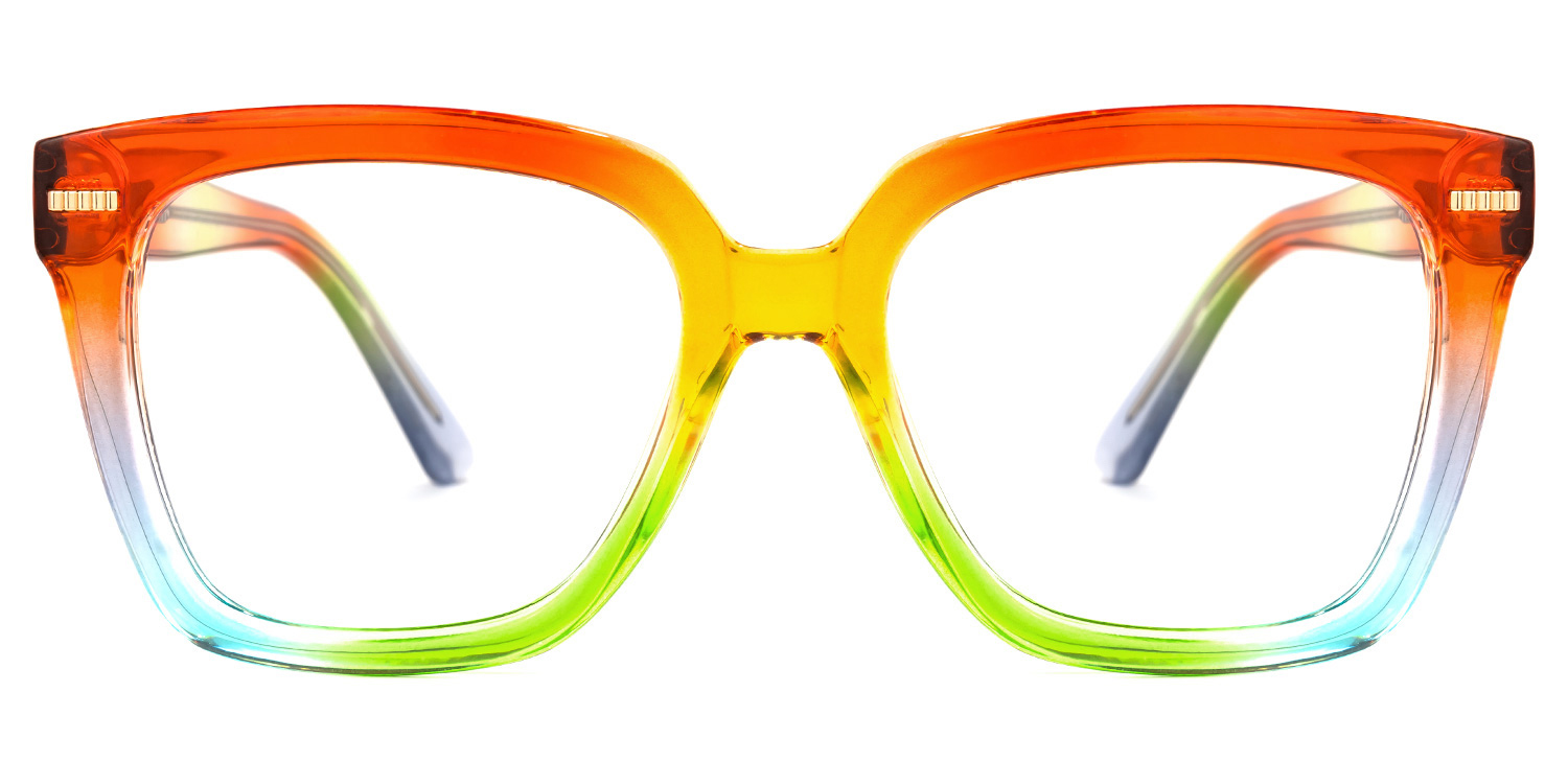Luna Square Orange Glasses | ZEELOOL Canada0