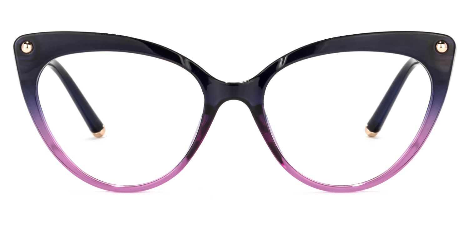 Alivia Cat Eye Purple Gradient Frame Glasses | ZEELOOL Canada0