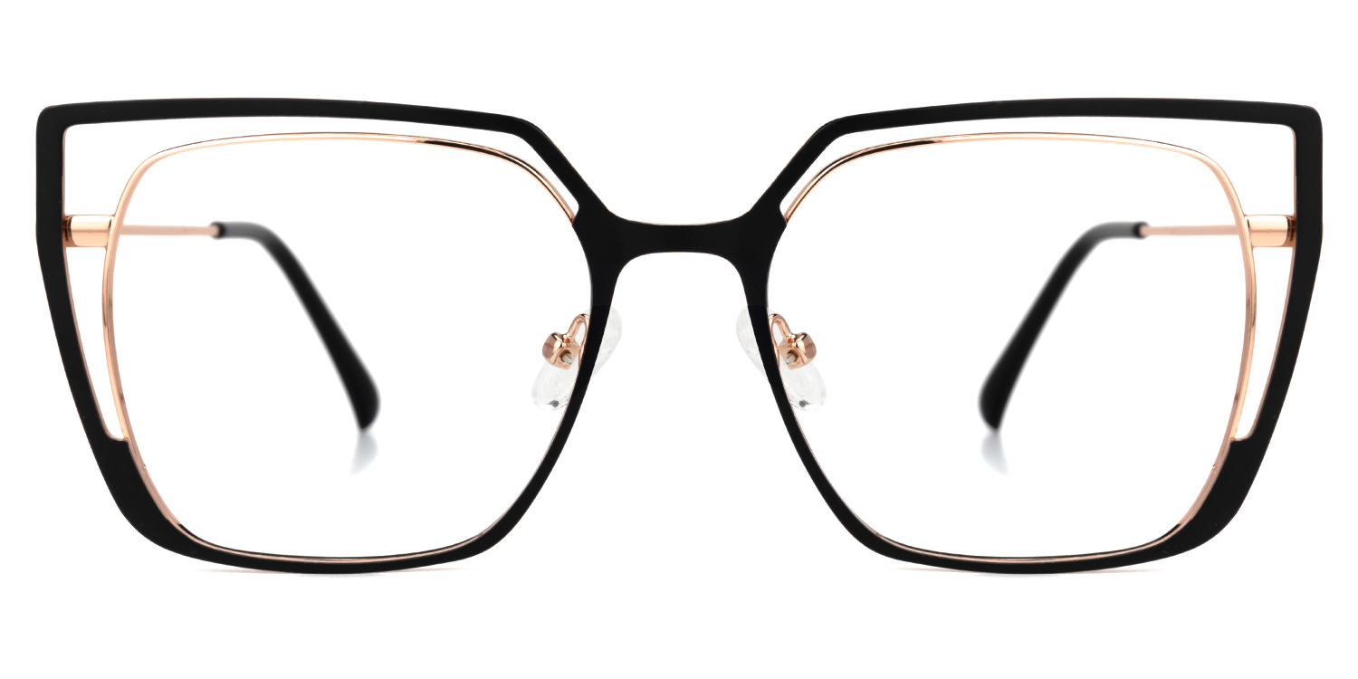 Letechia Square Black Glasses0