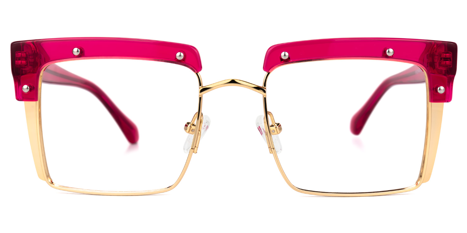 Kiana Square Bright-Pink Glasses0