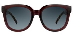 Harrell Square Dark-Red Sunglasses0