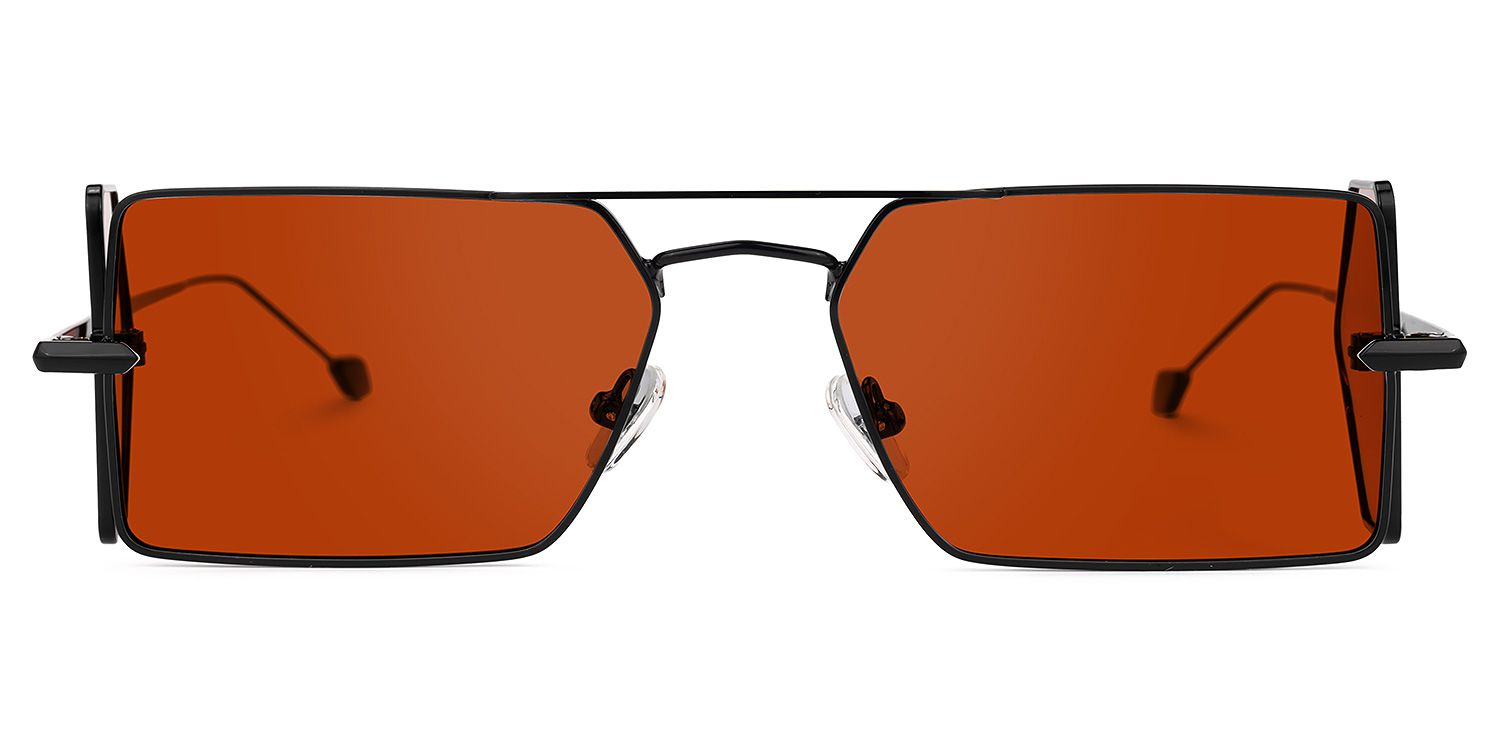 Romba Rectangle Red Sunglasses | ZEELOOL Canada0