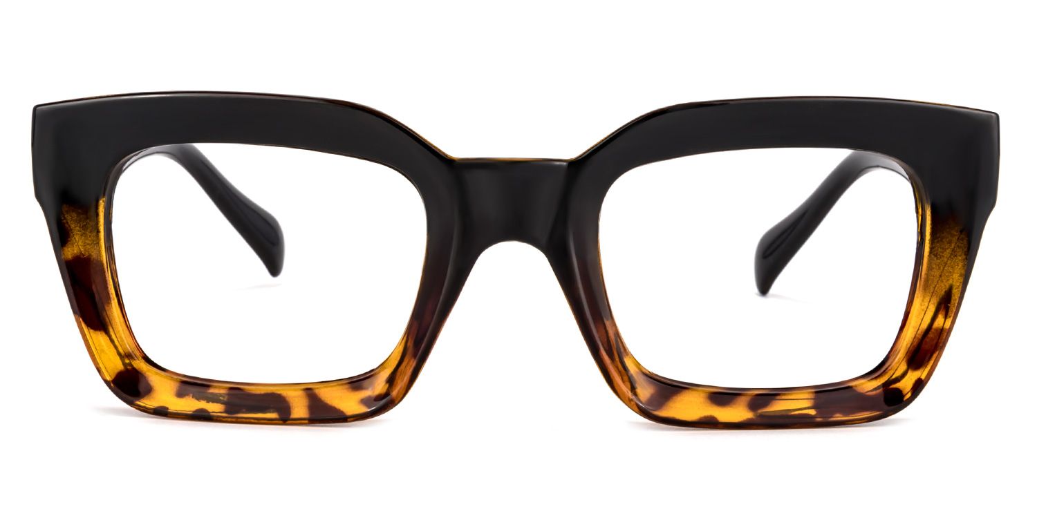 Nevaeh Square Yellow-Tortoise Glasses | ZEELOOL Canada0