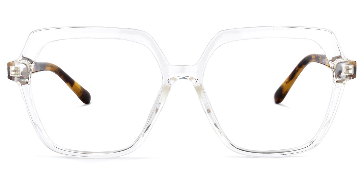 Norah Geometric Clear Glasses | ZEELOOL Canada0
