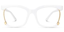 Obando Square White Glasses0