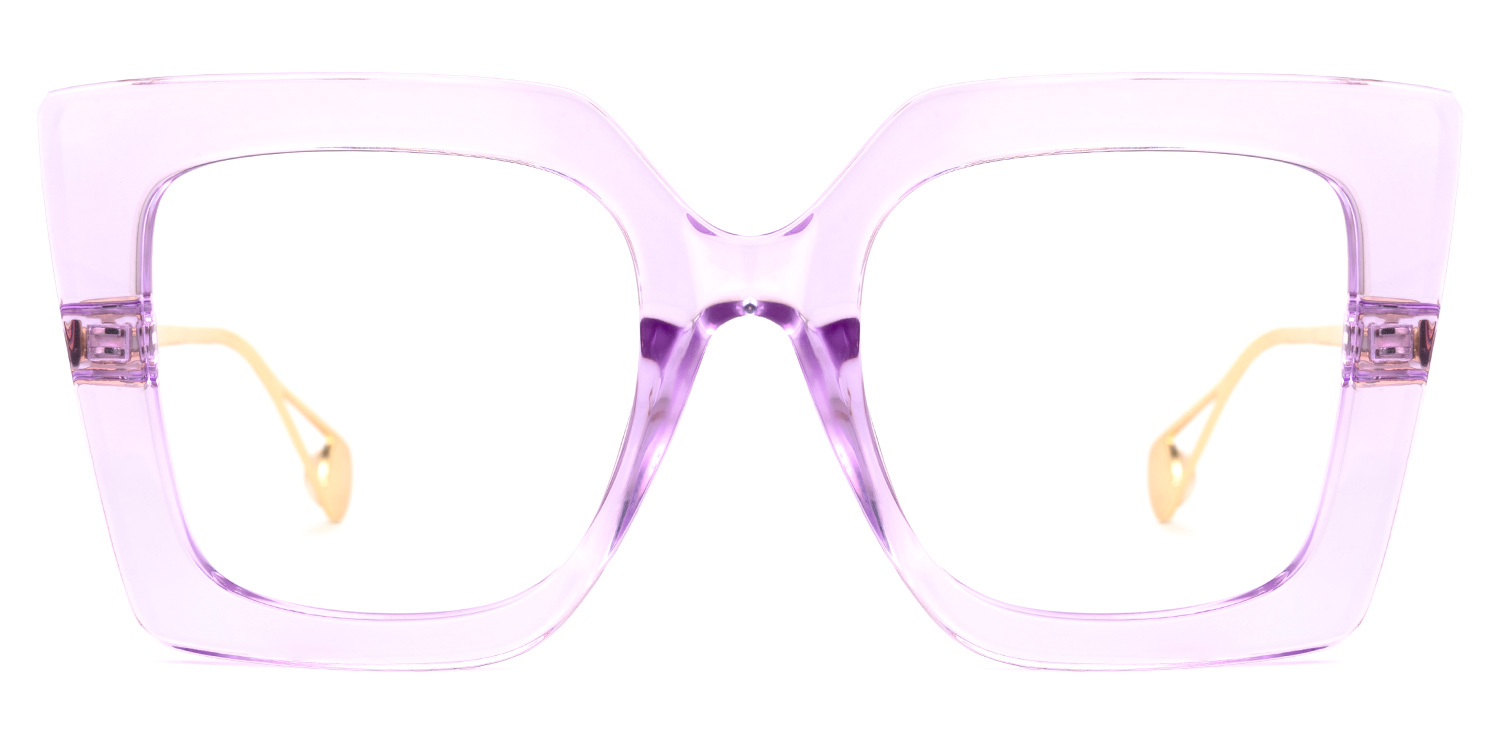 Qatar Square Light-Purple Glasses0
