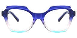 Caamir Geometric Blue Glasses0