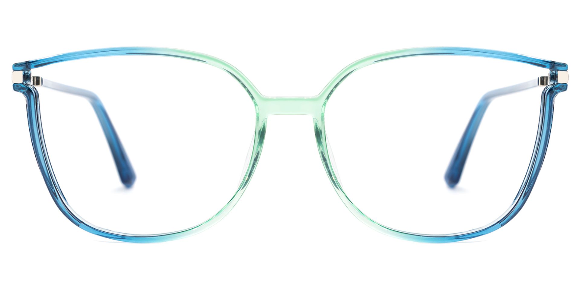Rodz Square Blue-Green Prescription Glasses and Frames0