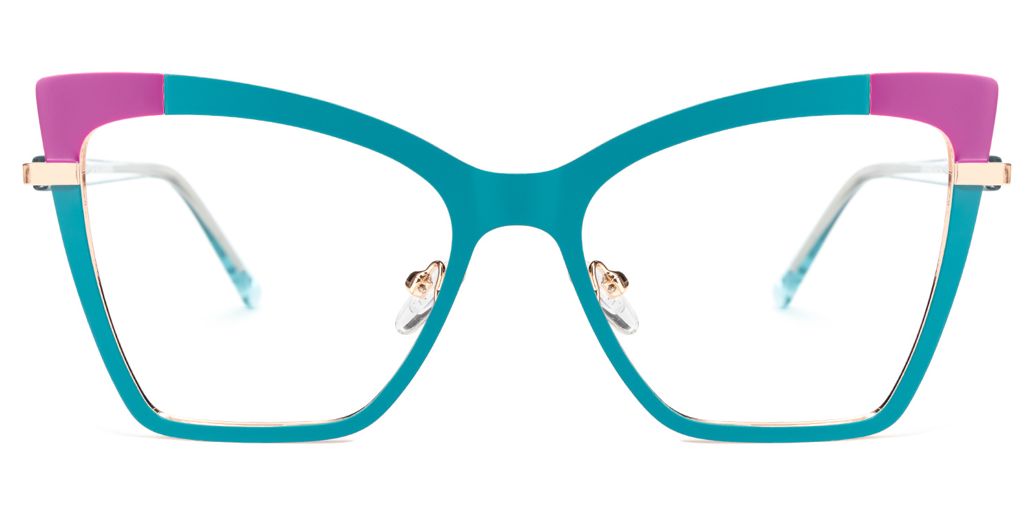 Poulson Cateye Teal Glasses | ZEELOOL Canada0