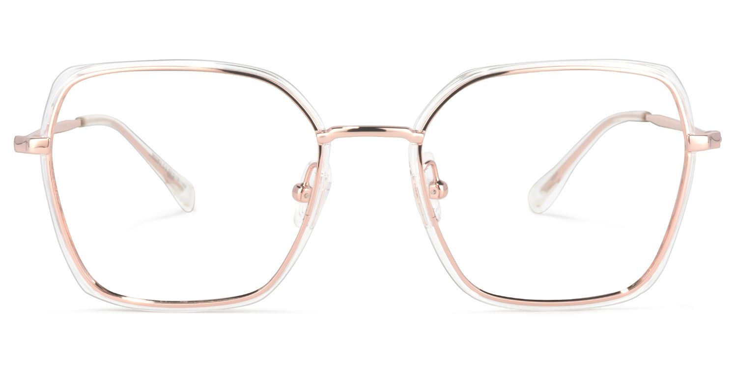 Natalee Square Rose-Gold Glasses | ZEELOOL Canada0
