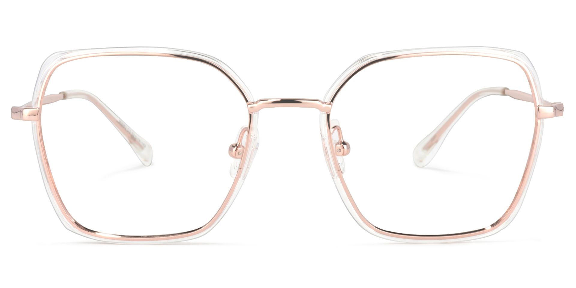 Natalee Square Rose-Gold Glasses | ZEELOOL Canada0