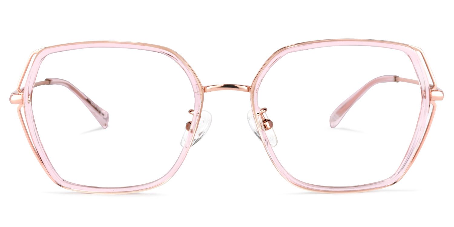 Odessa Geometric Pink Glasses | ZEELOOL Canada0