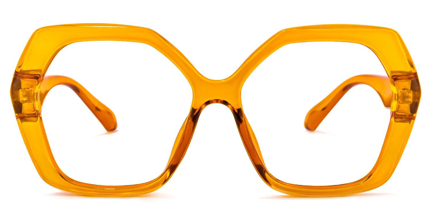 Piper Geometric Earthy-Yellow Glasses | ZEELOOL Canada0