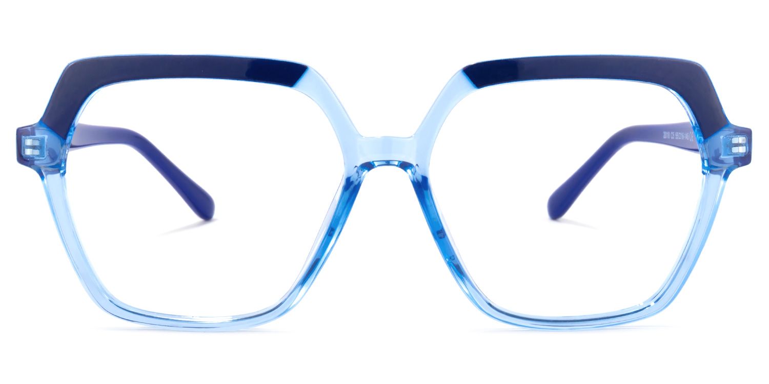 Norah Geometric Light-Blue Glasses | ZEELOOL Canada0