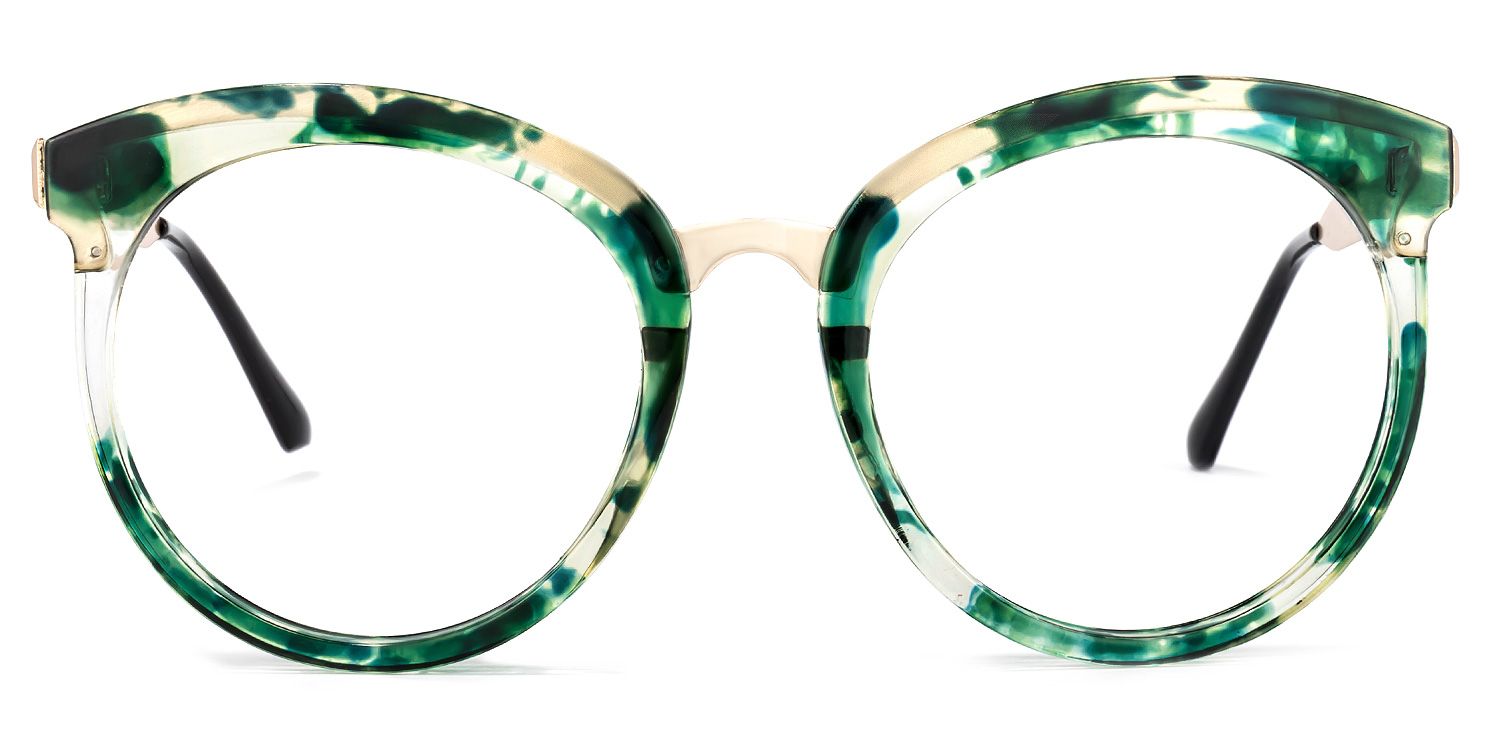 Penny Round Green-Floral Glasses | ZEELOOL Canada0