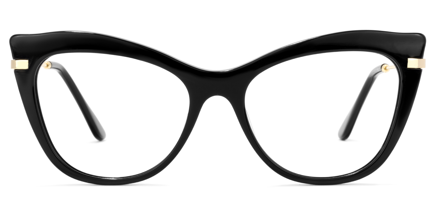Indira Cat Eye Black Glasses | ZEELOOL Canada0