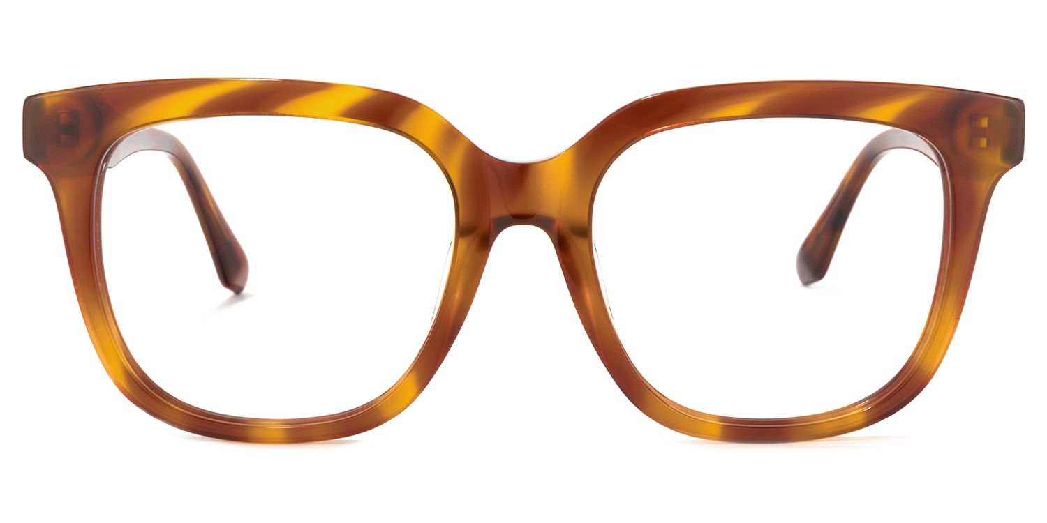Quiana Square Yellow-Tortoise Glasses | ZEELOOL Canada0