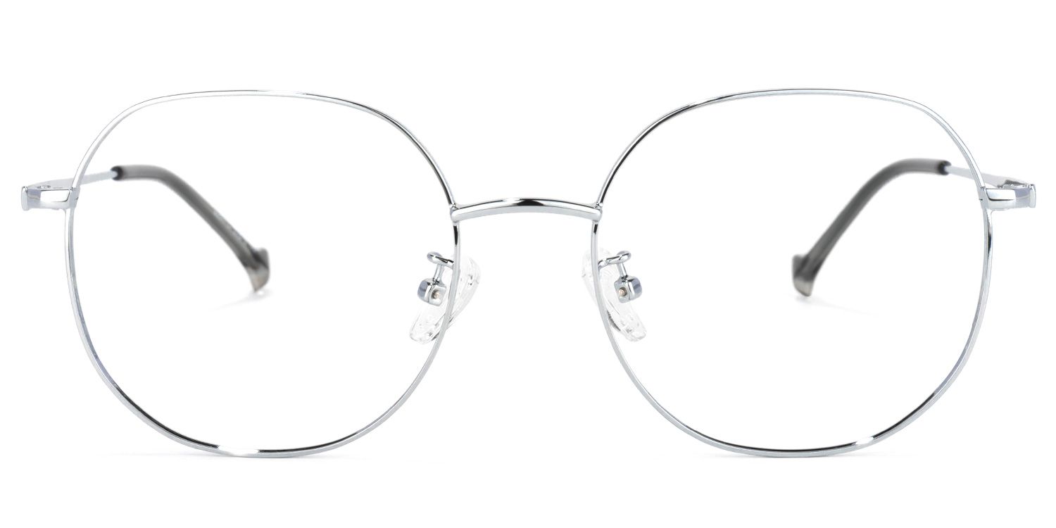 Qusay Round Silver Glasses | ZEELOOL Canada0
