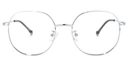 Qusay Round Silver Glasses0