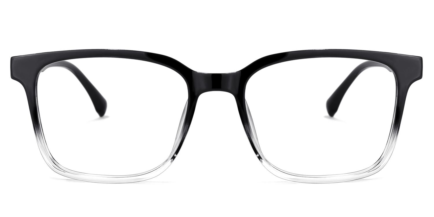 Roman Rectangle Black Glasses | ZEELOOL Canada0