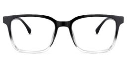 Roman Rectangle Black Glasses0