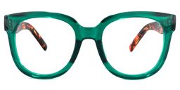 Harrell Square Dark-Green Glasses2