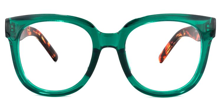 Harrell Square Dark-Green Glasses