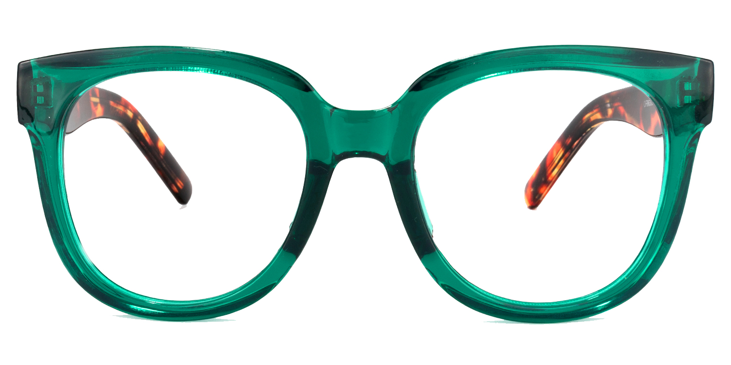 Harrell Square Dark-Green Eyeglasses | Zeelool2
