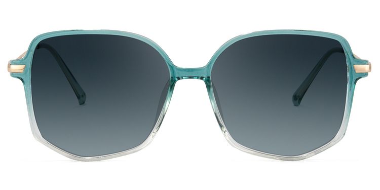 Payton Green Geometric Sunglasses