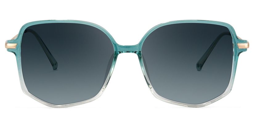 Payton Green Geometric Sunglasses