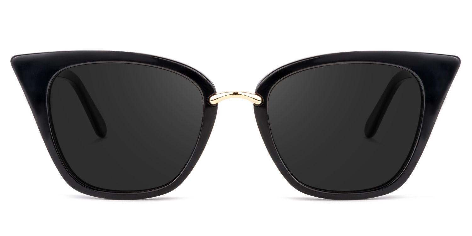 Tallulah Cat Eye Black Sunglasses  | ZEELOOL Canada0