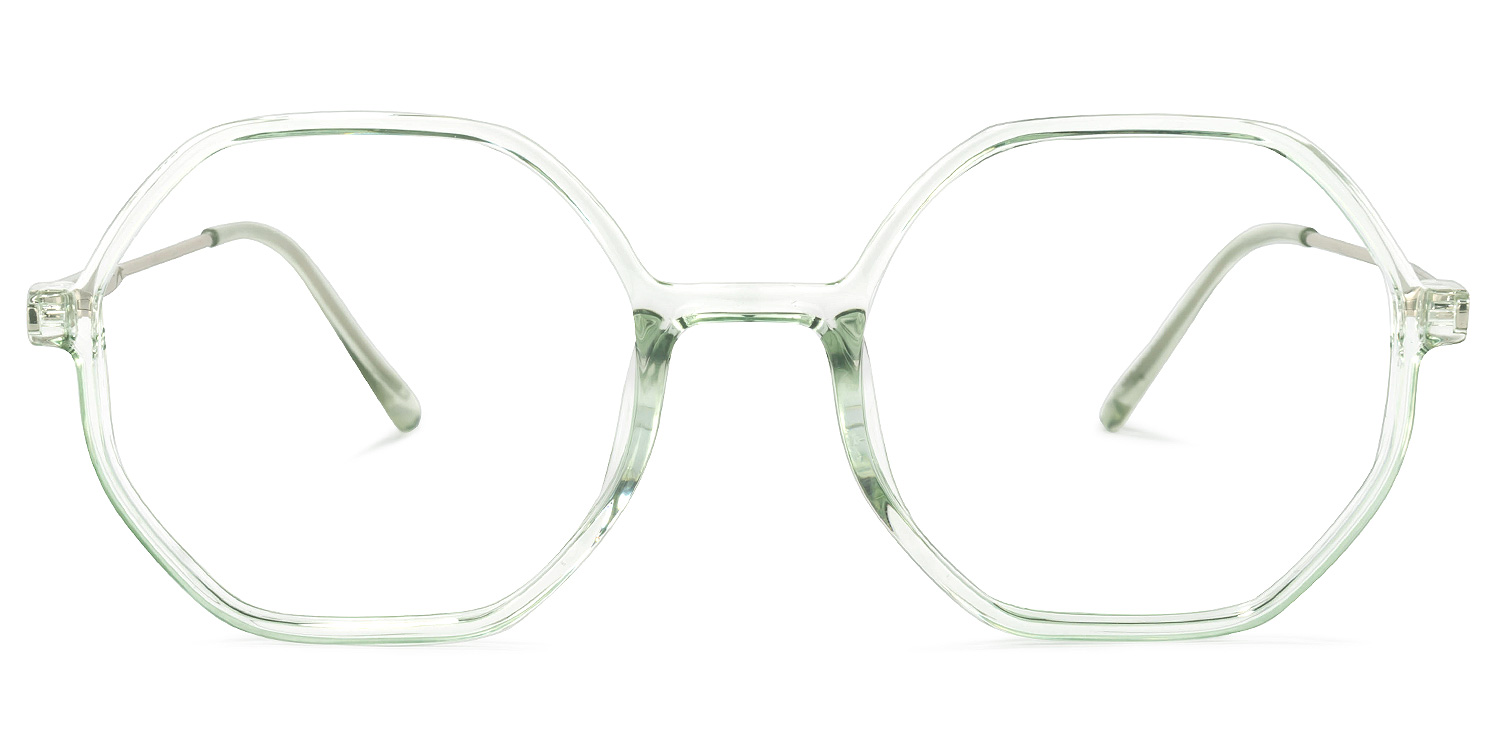 Tanner Geometric Light-Green Glasses | ZEELOOL Canada0