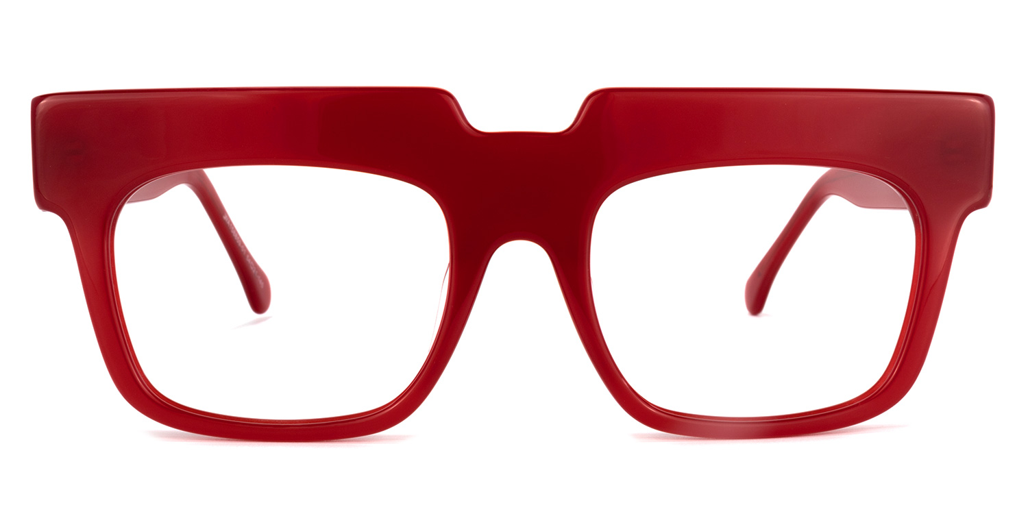 Travis Square Red Glasses | ZEELOOL Canada0