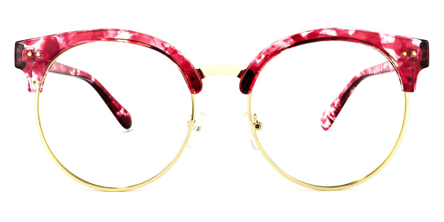 Tatiana Browline Red-Floral Glasses | ZEELOOL Canada0