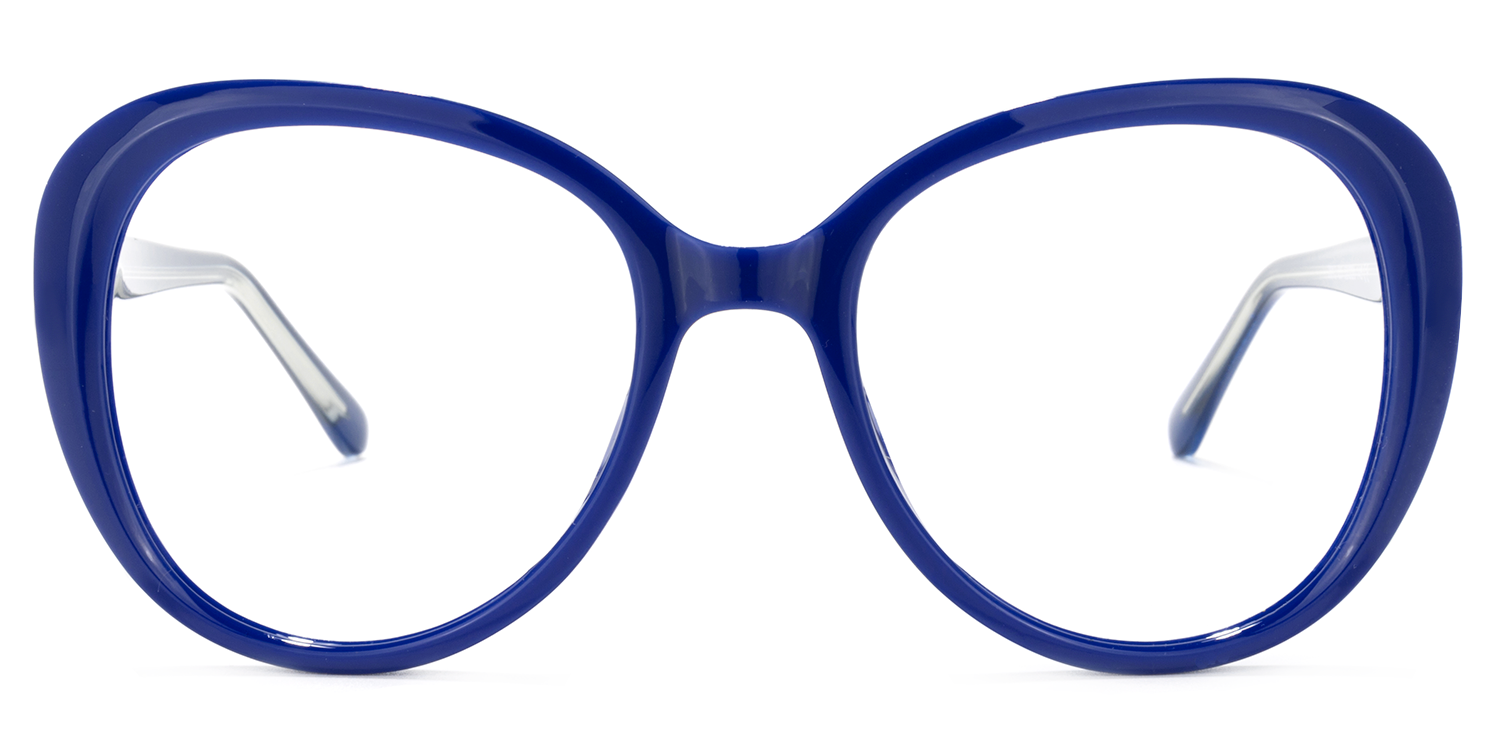 Elena Round Blue Glasses | ZEELOOL Canada0