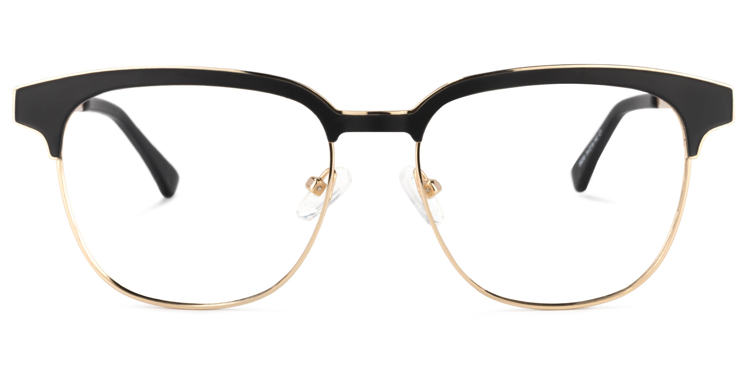 Wren Browline Black-Gold Glasses