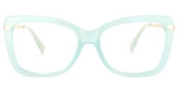 Yulia Cateye Green Glasses0