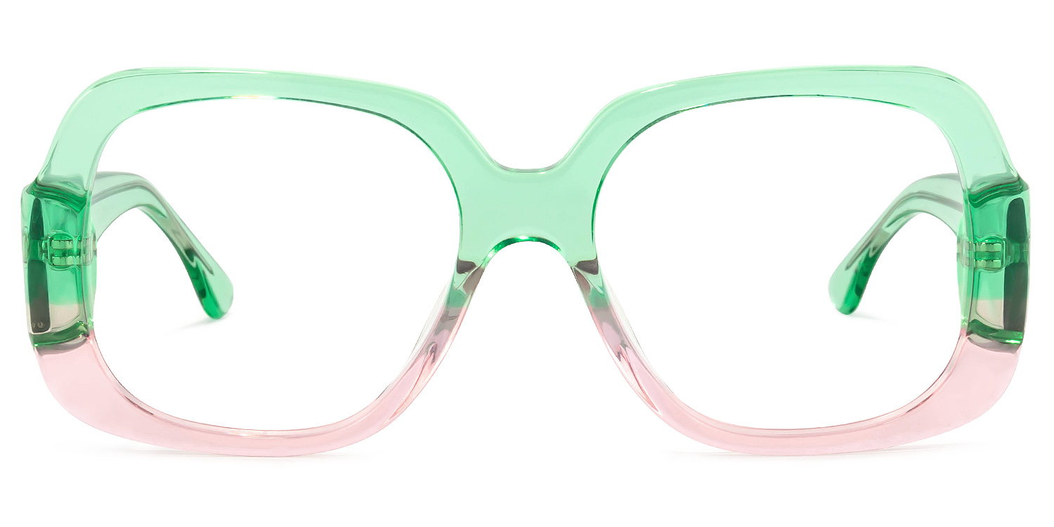 Erkrath Square Green-Pink Glasses | ZEELOOL Canada0