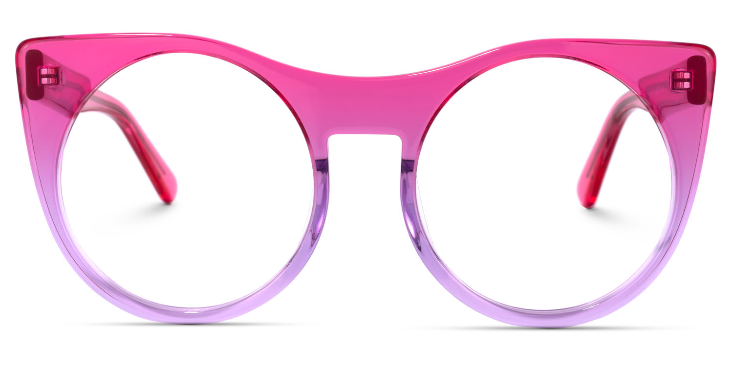 Zora Cateye Pink-Purple Glasses | ZEELOOL Canada0