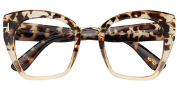 Lulu Cat Eye Light Tortoise Glasses2