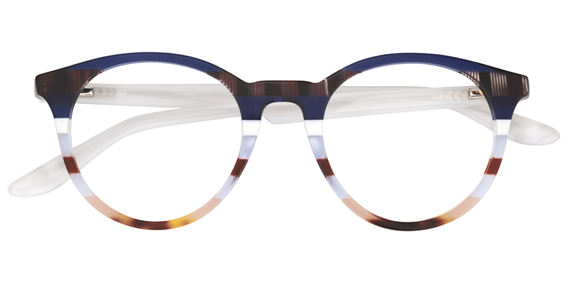 Round Dark Blue Glasses | ZEELOOL Canada1