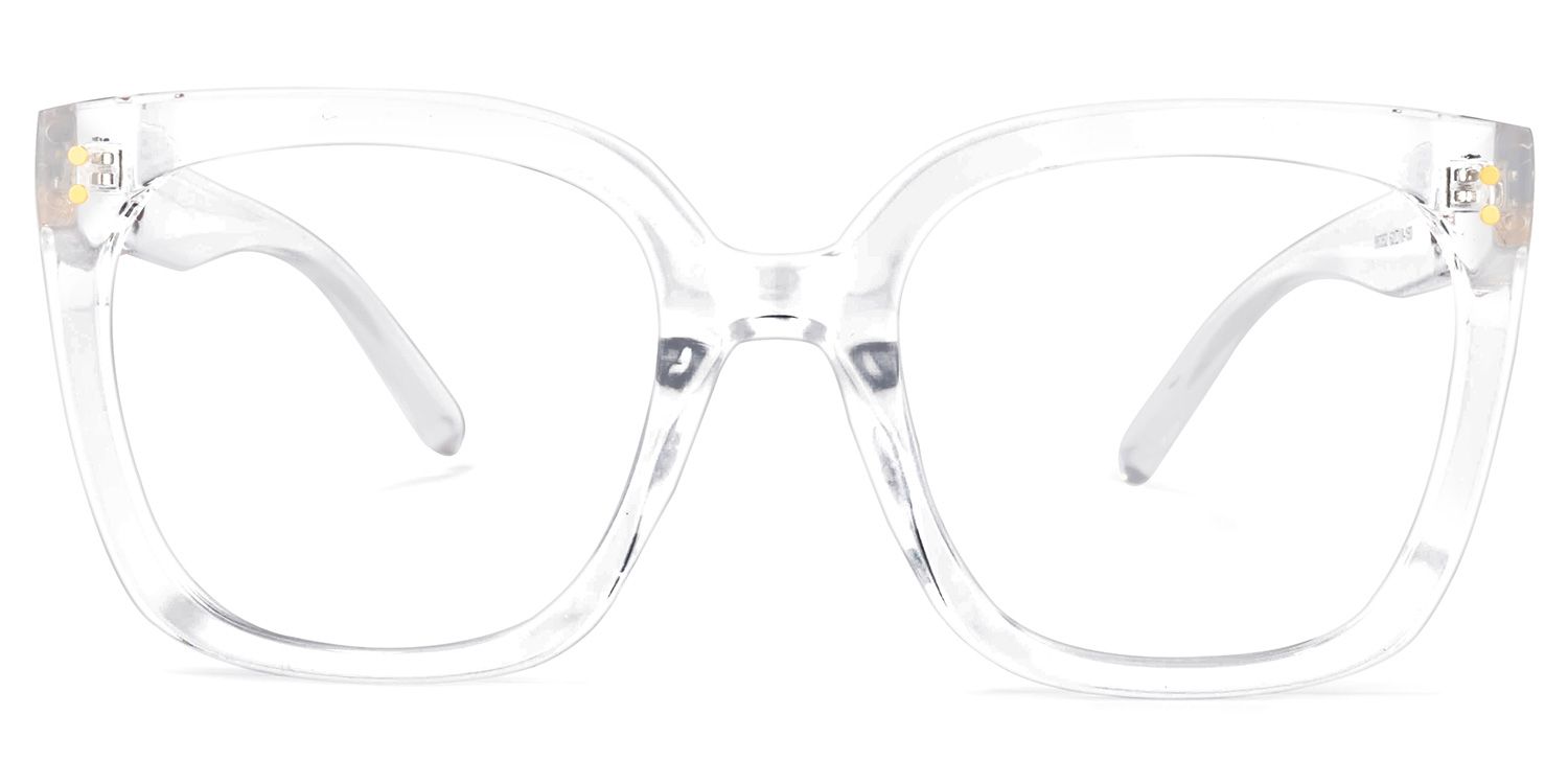 Ebony Square Clear Clear Frame Glasses | Zeelool2