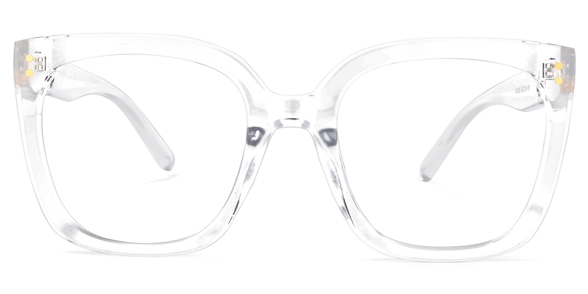 Ebony Square Clear Clear Frame Glasses | Zeelool2