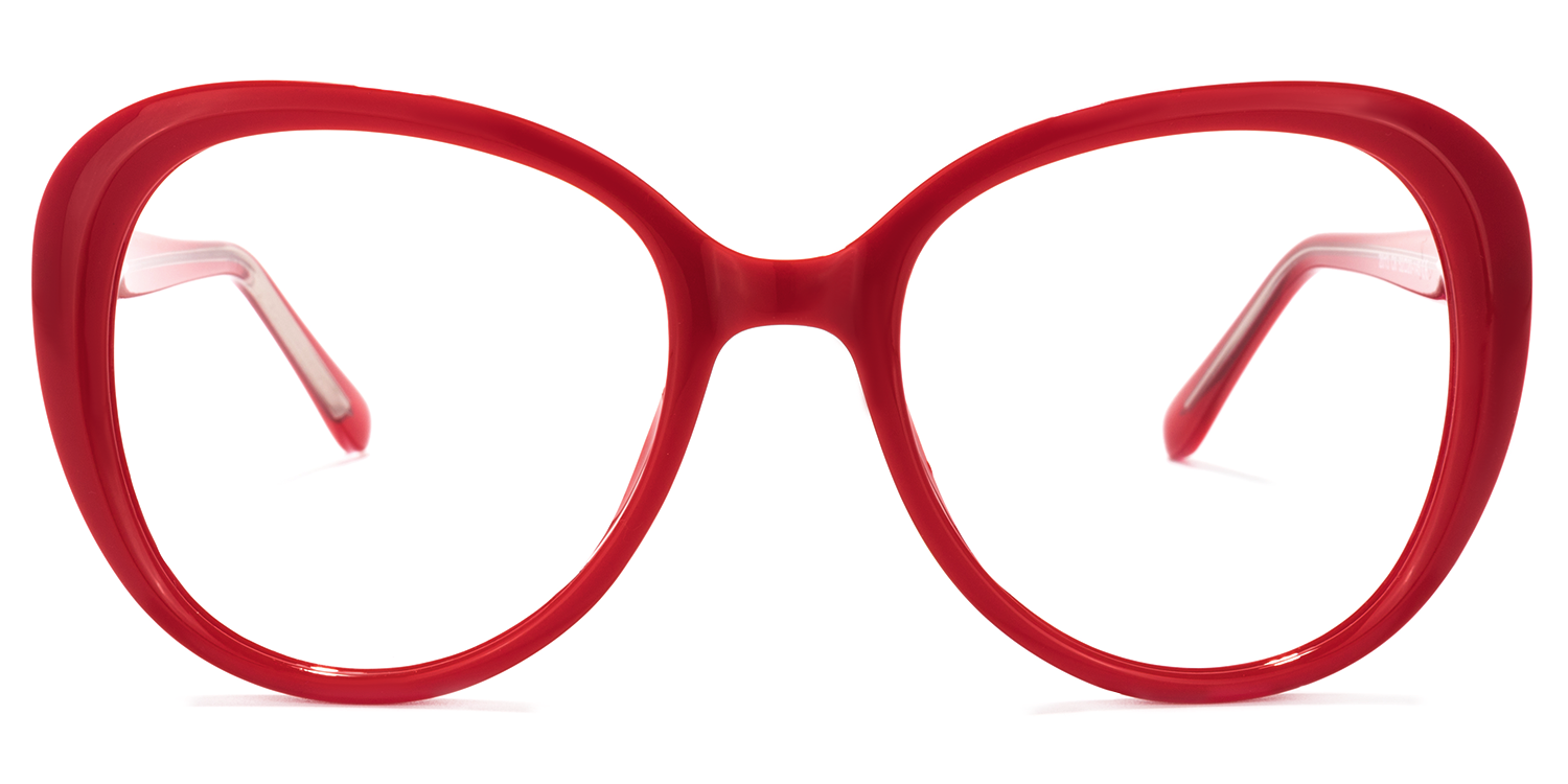 Elena Round Red Glasses | ZEELOOL Canada0