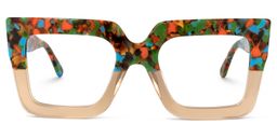 Brandon Beige Square Glasses0