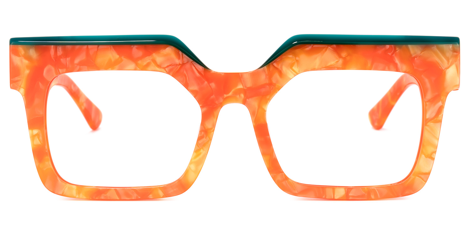 Rosado Rectangle Orange Glasses | ZEELOOL Canada0
